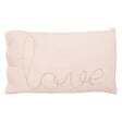 ATMOSPHERA - Coussin rectangulaire "Lili" en gaze de coton 50x30cm rose - vignette