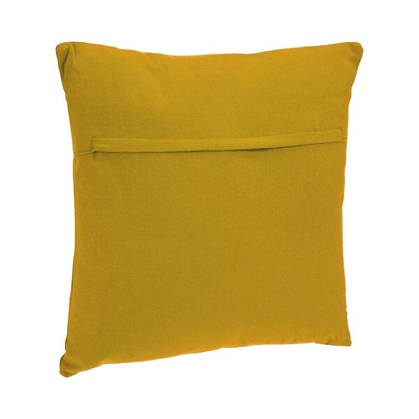 ATMOSPHERA - Coussin déhoussable coton jaune 38x38cm - large