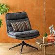 ATMOSPHERA - Coussin "Jangwa" jacquard lin 30x50cm - vignette