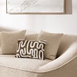 ATMOSPHERA - Housse de coussin Jeni chenille vert kaki 50x30cm - vignette