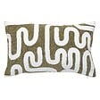 ATMOSPHERA - Housse de coussin Jeni chenille vert kaki 50x30cm - vignette