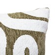 ATMOSPHERA - Housse de coussin Jeni chenille vert kaki 50x30cm - vignette