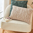 ATMOSPHERA - Coussin motif jacquard "Lehto" coton lin 58x38cm - vignette