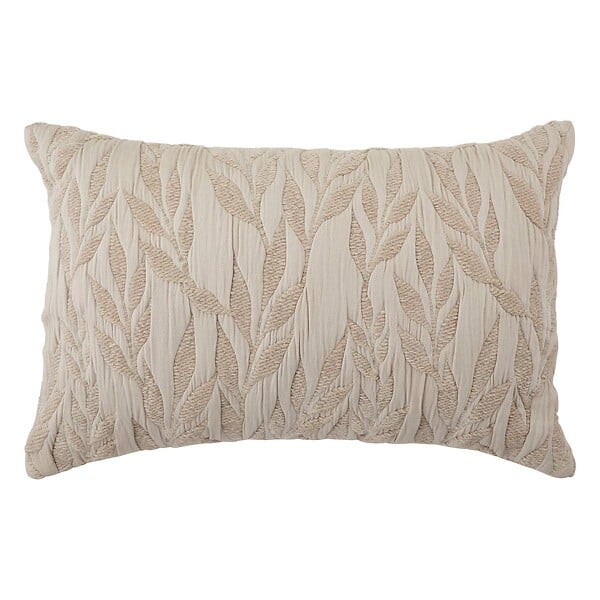 ATMOSPHERA - Coussin motif jacquard "Lehto" coton lin 58x38cm - large