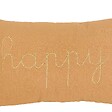 ATMOSPHERA - Coussin rectangulaire "Lili" en gaze de coton 50x30cm marron - vignette
