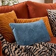 ATMOSPHERA - Coussin Lilou bleu egéen 50x30cm - vignette