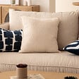 ATMOSPHERA - Coussin bouclette Soana blanc ivoire 45x45cm - vignette