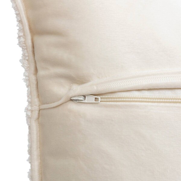 ATMOSPHERA - Coussin bouclette Soana blanc ivoire 45x45cm - large