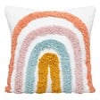 ATMOSPHERA - Coussin enfant "Arc-en-ciel" coton 40x40cm - vignette
