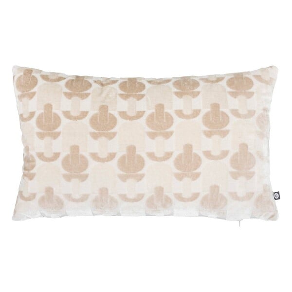 ATMOSPHERA - Coussin "Luna" jacquard velours lin 30x50cm - large