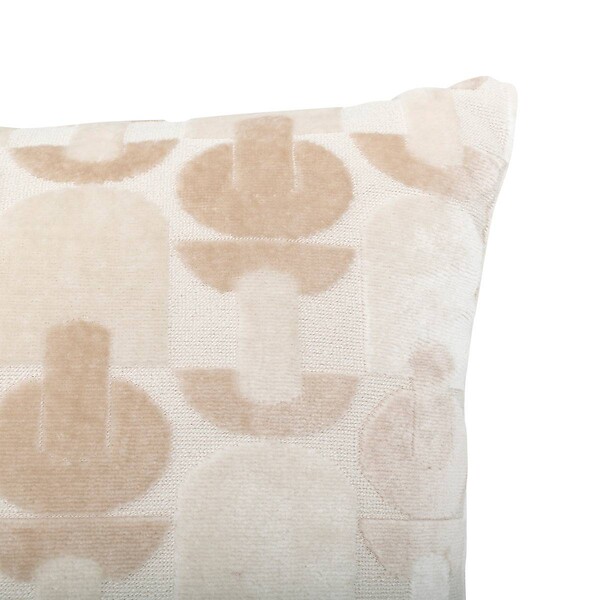 ATMOSPHERA - Coussin "Luna" jacquard velours lin 30x50cm - large
