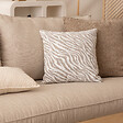 ATMOSPHERA - Housse de coussin Jeni chenille beige lin 40x40cm - vignette