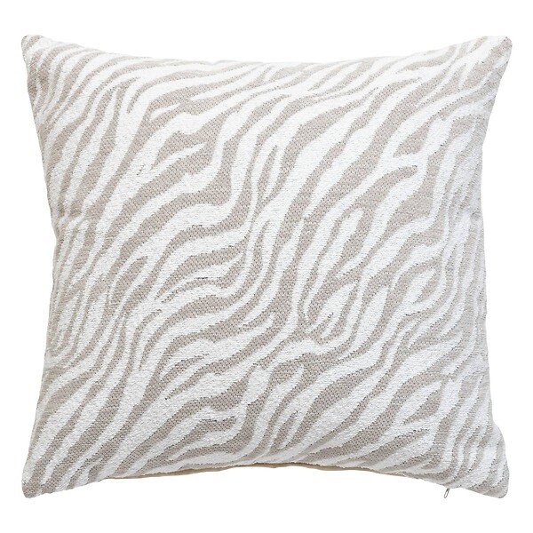 ATMOSPHERA - Housse de coussin Jeni chenille beige lin 40x40cm - large