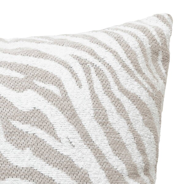 ATMOSPHERA - Housse de coussin Jeni chenille beige lin 40x40cm - large
