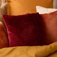 ATMOSPHERA - Coussin Lyno rouge grenat 40x40cm - vignette