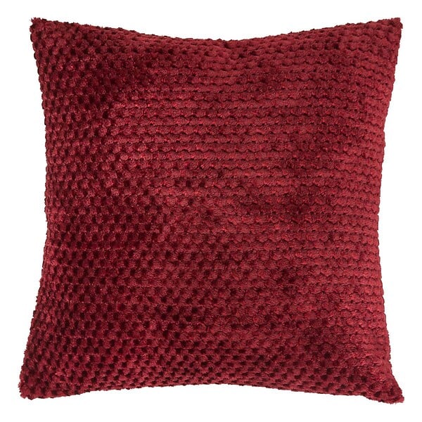 ATMOSPHERA - Coussin Lyno rouge grenat 40x40cm - large