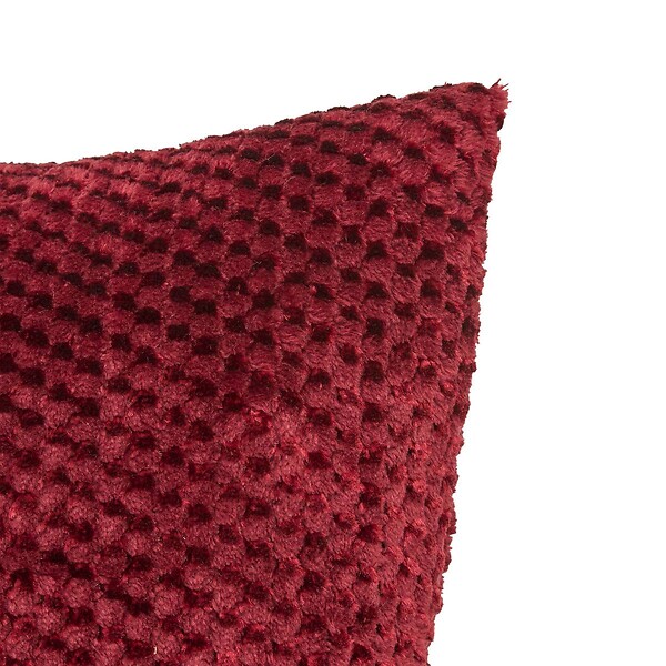ATMOSPHERA - Coussin Lyno rouge grenat 40x40cm - large