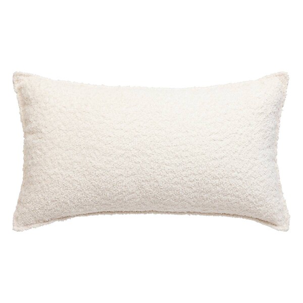 ATMOSPHERA - Coussin bouclette Soana blanc ivoire 30x50cm - large