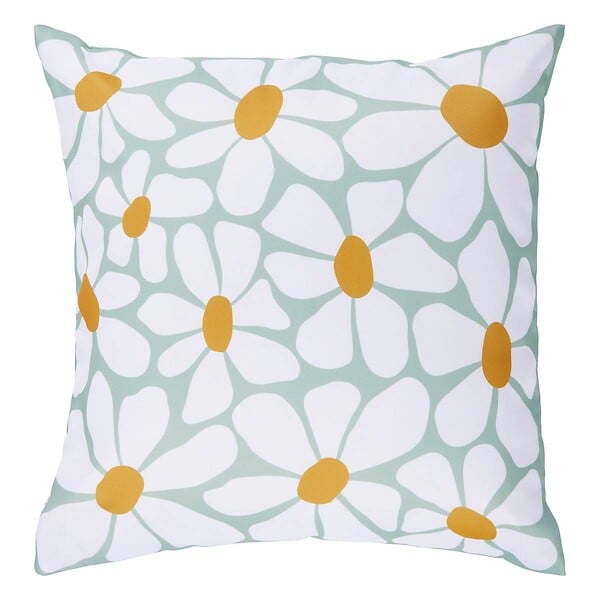 ATMOSPHERA - Housse de coussin d'extérieur "Talia" vert céladon 40x40cm - large