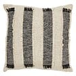 ATMOSPHERA - Coussin à franges "Malakite" noir & blanc 50x50cm - vignette