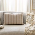 ATMOSPHERA - Coussin Groove 58x38cm rayé bleu navy - vignette