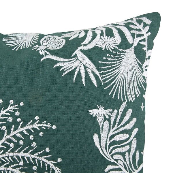 ATMOSPHERA - Coussin brodé The palm resort 45x45cm vert - large