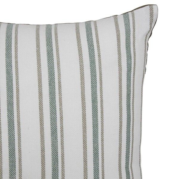 ATMOSPHERA - Coussin Groove 40x40cm rayé vert - large