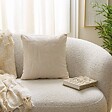 ATMOSPHERA - Coussin Delor 40x40cm blanc - vignette