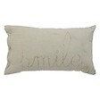 ATMOSPHERA - Coussin rectangulaire "Lili" en gaze de coton 50x30cm vert - vignette