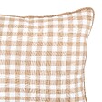 ATMOSPHERA - Coussin Groove 50x30cm vichy beige lin - vignette