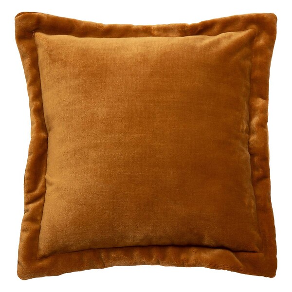 ATMOSPHERA - Coussin flanelle Cuddly jaune cumin 53x53cm - large