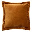 ATMOSPHERA - Coussin flanelle Cuddly jaune cumin 53x53cm - vignette