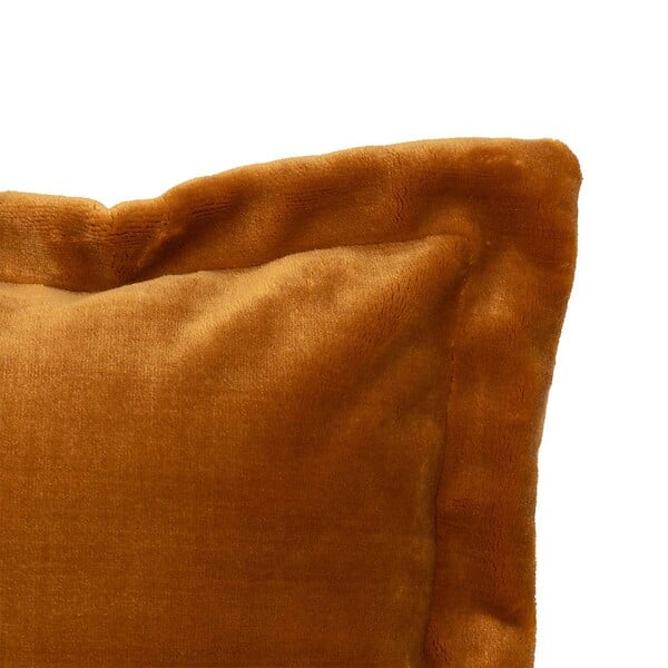 ATMOSPHERA - Coussin flanelle Cuddly jaune cumin 53x53cm - large
