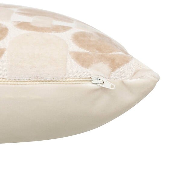 ATMOSPHERA - Coussin "Luna" jacquard velours lin 40x40cm - large
