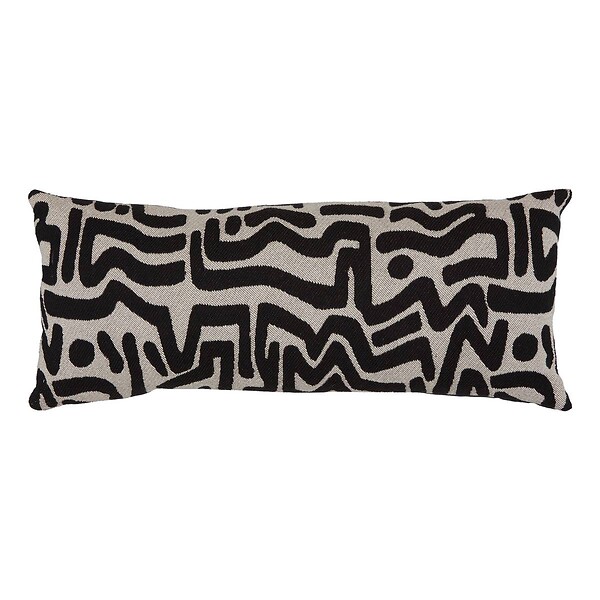 ATMOSPHERA - Coussin Mira 30x80cm noir et blanc - large