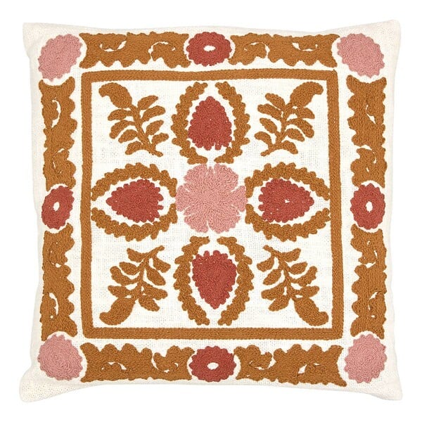 ATMOSPHERA - Coussin brodé Sienna 45x45cm - large