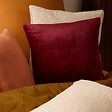 ATMOSPHERA - Coussin Ollis rouge grenat 38x38cm - vignette