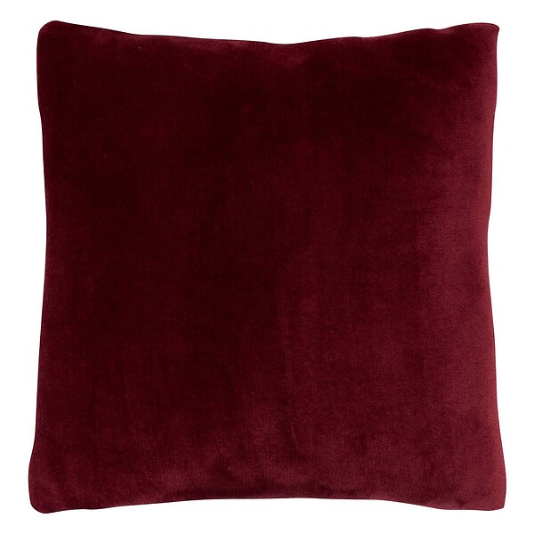 ATMOSPHERA - Coussin Ollis rouge grenat 38x38cm - large