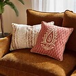ATMOSPHERA - Housse de coussin Sienna 40x40cm rose foncé - vignette