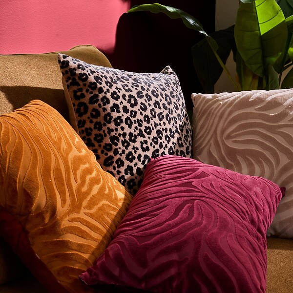 ATMOSPHERA - Coussin Lynra noir 40x40cm - large