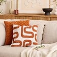 ATMOSPHERA - Coussin Safina terracotta 40x40cm - vignette