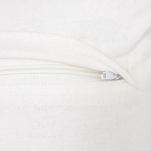 ATMOSPHERA - Coussin brodé Oceania 45x45cm blanc - large