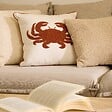 ATMOSPHERA - Coussin brodé Oceania 45x45cm blanc - vignette