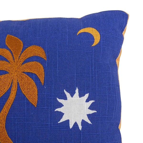 ATMOSPHERA - Coussin Libertad 30x50cm bleu indigo - large