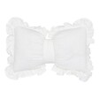 ATMOSPHERA - Coussin Fleur de rose 50x30cm blanc - vignette