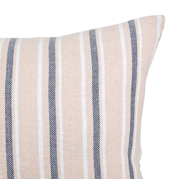 ATMOSPHERA - Coussin Groove 40x40cm rayé bleu navy - large