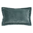 ATMOSPHERA - Coussin flanelle Cuddly bleu 30x50cm - vignette
