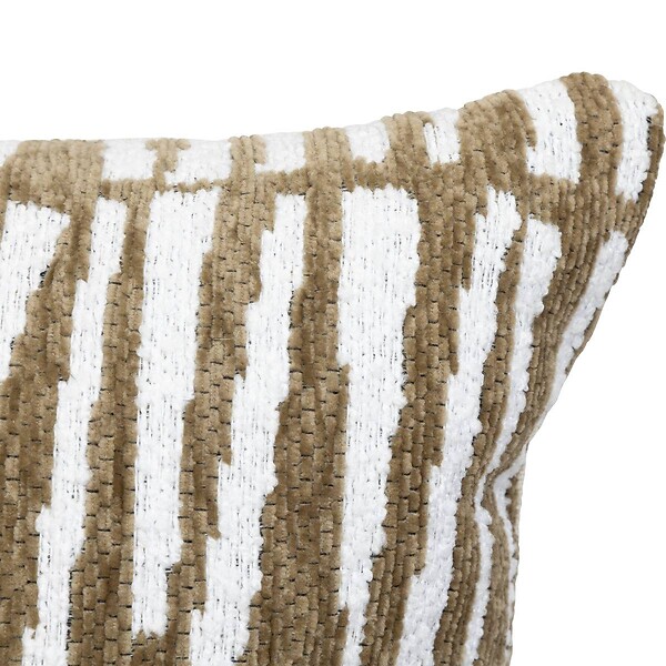 ATMOSPHERA - Housse de coussin Jeni chenille vert kaki 40x40cm - large