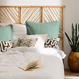 ATMOSPHERA - Housse de coussin Jeni chenille vert kaki 40x40cm - vignette