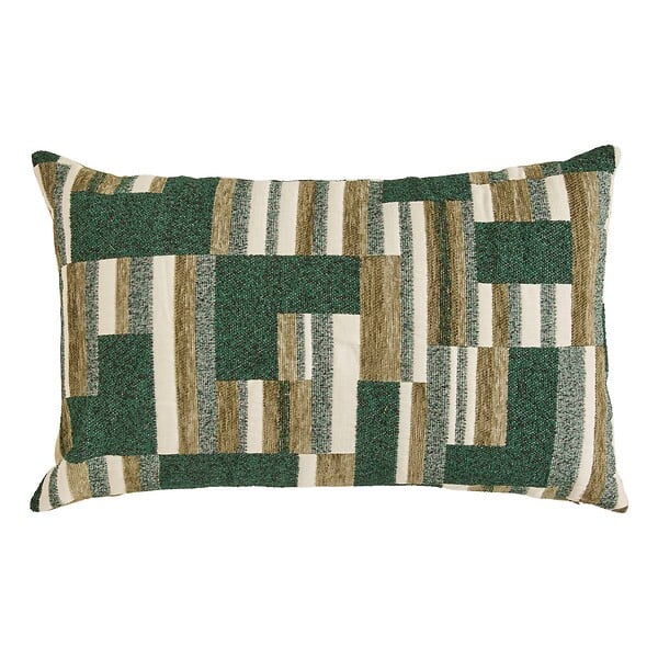 ATMOSPHERA - Coussin Calix vert Kaki 50x30cm - large